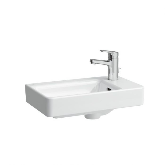 Umywalka ceramiczna ROCA LAUFEN PRO-S ścienna asymetryczny z otworem 480 x 280 x 150 mm biała z powłoką LCC | H8159544001041