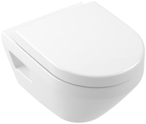 Miska WC bez kołnierza, podwieszany wraz z TwistFlush, Weiss Alpin CeramicPlus VILLEROY & BOCH Architectura wirowa 35 x 48 cm | 4687C0R1