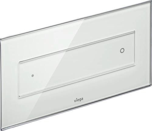 Przycisk uruchamiający VIEGA Visign for Style 12 8332.4 do spłuczki podtynkowej szkło przejrzyste jasnoszare 271 x 140 x 7 mm | 645151