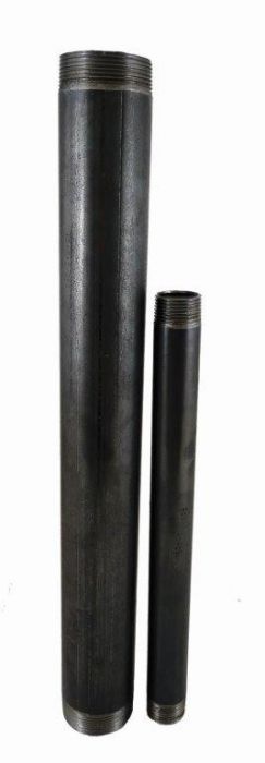 Króciec gwintowany bez szwowy, dwustronnie stalowy czarny GZ 2" x 550 mm