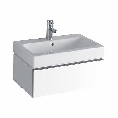 iCON szafka podumywalkowa wisząca 1 szuflada, chromowany uchwyt 595 x 477 x 240 mm biały połysk
