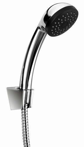 Zestaw prysznicowy ścienny, punktowy ARMATURA KRAKÓW JASPIS chrom zawiera: rączkę natrysku, uchwyt punktowy, wąż metalowy 1400 mm WMS; zestaw montażowy  | 84121100