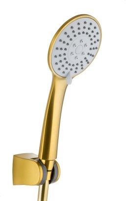 Natrysk punktowy 3-strumieniowy ARMATURA KRAKÓW MOZA ABS główka okrągła d100 mm brushed gold | 84122031