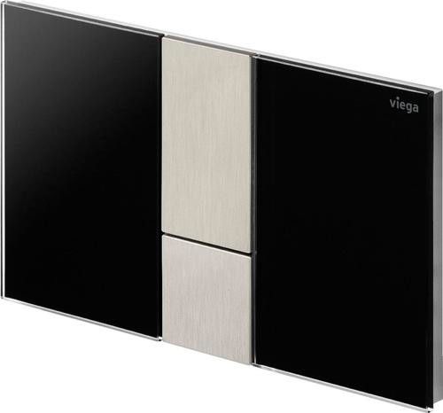 Przycisk uruchamiający VIEGA Visign for Style 24 8614.1 do WC Prevista akryl/tworzywo sztuczne czarny błyszczący/stalowy 220 x 130 x 6 mm | 773328