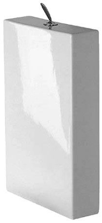 Spłuczka doprowadzenie lewe, osłonięte, z systemem spłukiwania Dual Flush, przycisk Classic DURAVIT Starck 1 | 8727000005