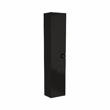 Szafka boczna wisząca, wysoka 350 x 275 x 1800 mm czarna mat 1 drzwiczki, czarny uchwyt GEBERIT Twins | 88462000