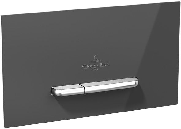 Przycisk spłukujący VILLEROY & BOCH ViConnect M300 do WC szkło/metal glass glossy black 253 x 145 x 20 mm | 922160RB