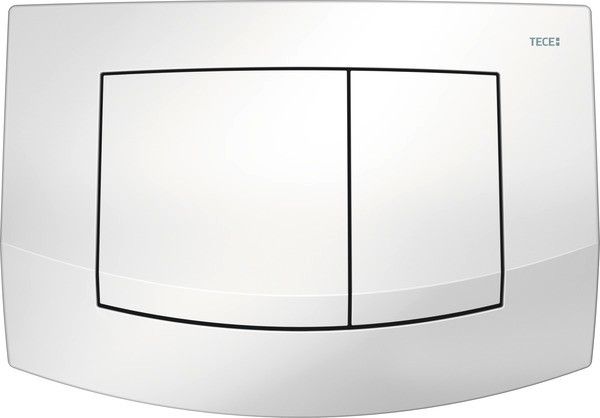 Przycisk spłukujący podwójny do WC TECEambia 214  x 152  x 22 mm z tworzywa sztucznego biały
