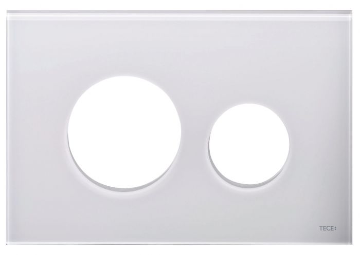 Obudowa przycisków spłukujących TECEloop 220  x 150  x 11 mm szkło biała