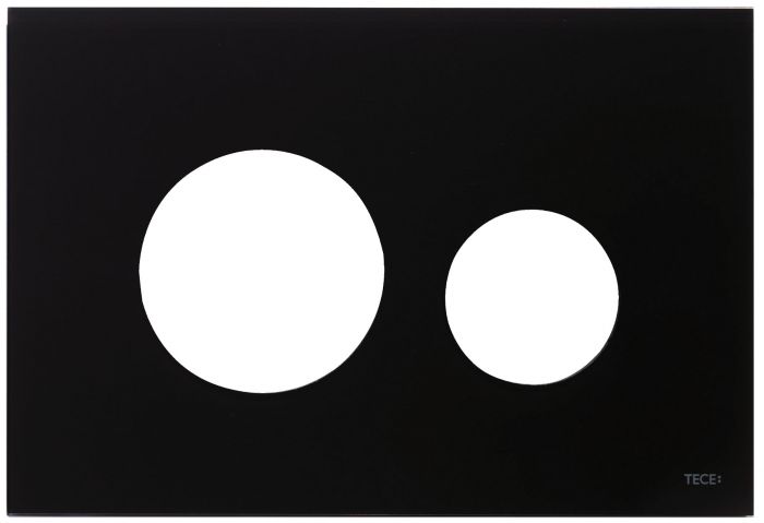 Obudowa przycisków spłukujących TECEloop 220  x 150  x 11 mm szkło czarna