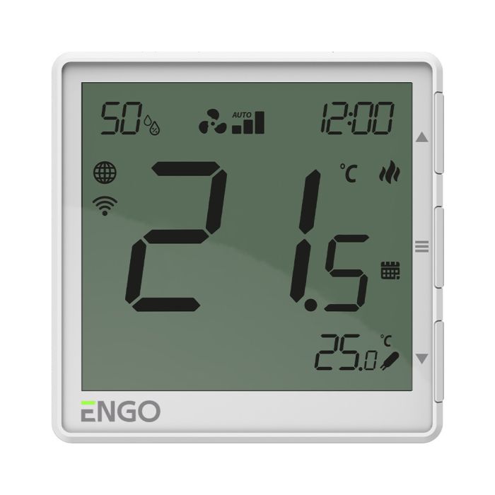 Regulator klimakonwektorów Internetowy, podtynkowy , Wi-Fi 24V, biały ENGO EFAN-24W  | 932310558