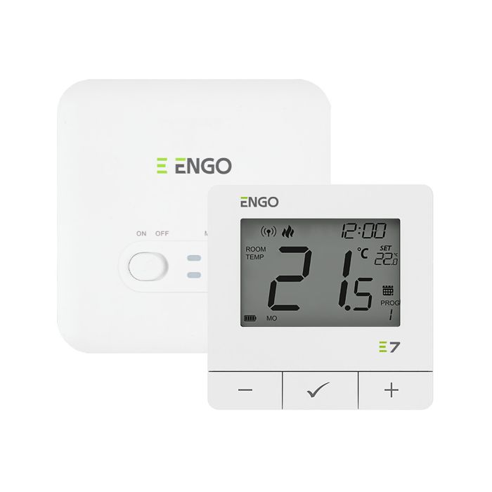 Regulator temperatury programowany, bezprzewodowy ENGO E7-RFW   | 932342601
