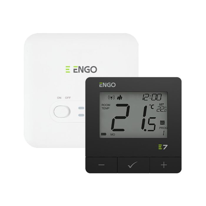 Regulator temperatury  programowany, bezprzewodowy ENGO E7-RFB  | 932342602