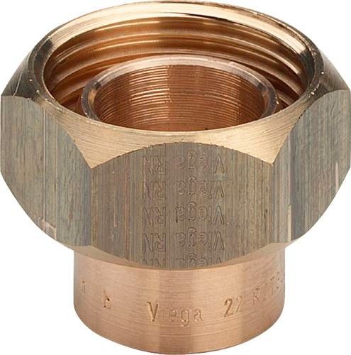 Dwuzłączka przyłączeniowa z brązu/mosiądzu przyłącze lutowane 15 mm x 3/4" 94384G
