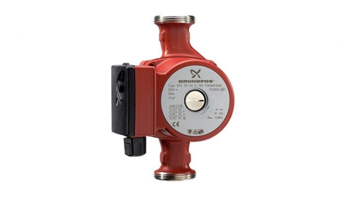 Pompa obiegowa bezdławnicowa z korpusem ze stali nierdzewnej, z przyłączem gwintowanym GRUNDFOS UPS 40-50 F N 250 230 V PN 10 | 95906422