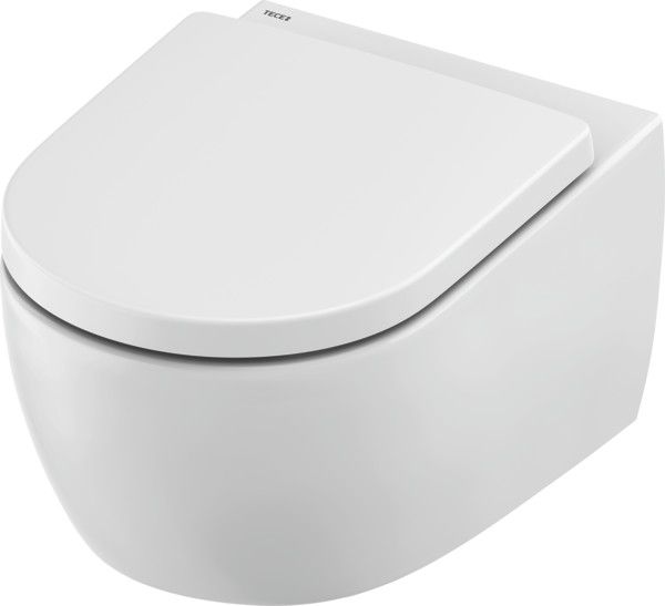 Miska WC ceramiczna TECE TECEloft cyclon flush 35.5 x 51.5 cm w komplecie deska toaletowa z pokrywą  | 9700224