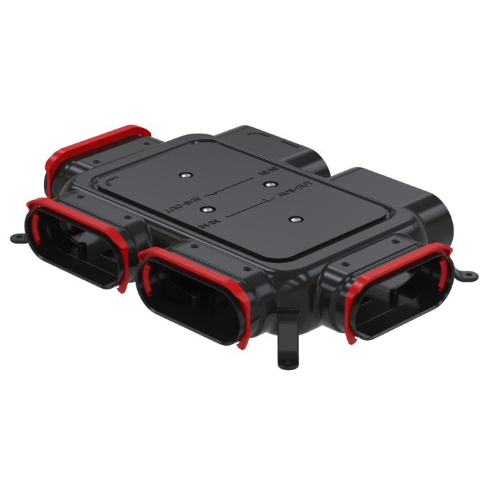 Skrzynka rozdzielcza 51/4 4 wyjścia ComfoTube flat 51 w kpl. 4 rygle RL do montażu kanału płaskiego flat 51
