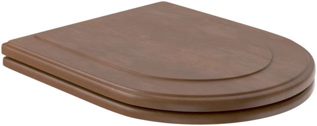 Deska sedesowa VILLEROY & BOCH Hommage sosnowa z zawiasami ze stali szlachetnej 37.4 x 44.3 cm orzech | 9926K100