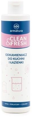 Odkamieniacz koncentrat, płyn do czyszczenia powierzchni pokrytych osadem z wody, m.in. armatura łazienkowa i kuchenna, ceramika, urządzenie kuchenne 300 ml ARMATURA KRAKÓW CLEAN&FRESH | 99922090