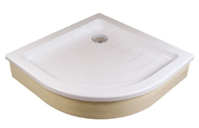 Brodzik akrylowy półokrągły EX RAVAK Kaskada Ronda 90 /1090 /10/10cm biały | A207001320