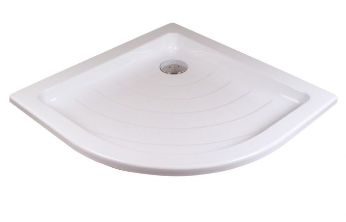 Brodzik prysznicowy akrylowy półokrągły LA RAVAK Kaskada Ronda 80 /1080 /1090 /10cm biały  | A214001220