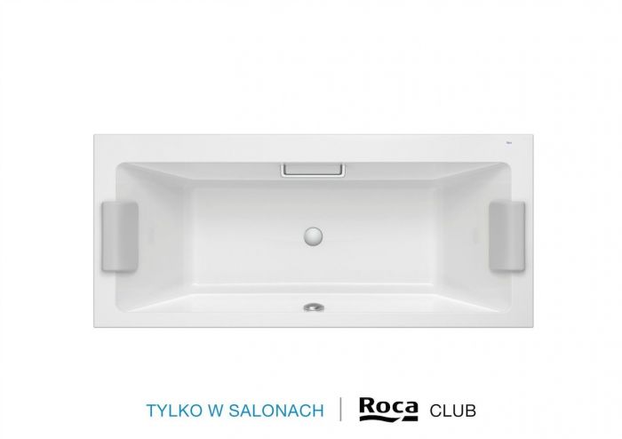 Wanna akrylowa prostokątny ROCA VYTHOS 1600 750 x 435 mm biała z podwójnym oparciem | A248553000