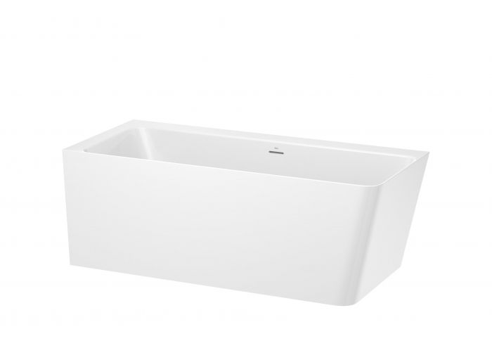 Wanna kompozytowa Stonex asymetryczny narożna ROCA ONA 1600 700 x 590 mm biała podwójne oparcie, pólka 11 cm w zestawie syfon typu klik-klak | A248629000