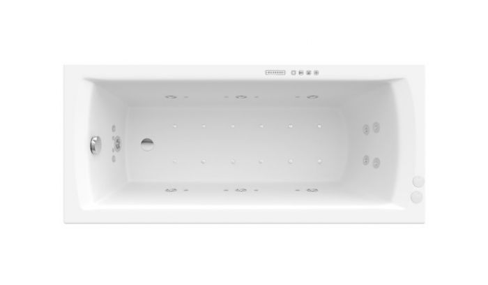 LINEA XL wanna akrylowa prostokątny 1700 x 750 mm biała z systemem EFFECTS GOLD