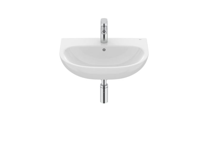 Umywalka ceramiczna ROCA VICTORIA ścienna z otworem z przelewem 560 x 460 x 175 mm biała  | A325V02000
