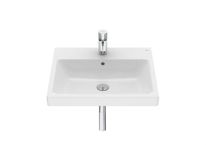 Umywalka ceramiczna ROCA GAP ścienna owalny 1-otworowa z przelewem 550 x 460 mm biała | A3270MV000