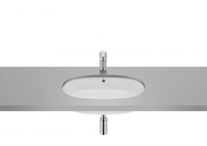 Umywalka ceramiczna ROCA GAP podblatowa prostokątny bez otworu z przelewem 550 x 350 x 160 mm biała bez powłoki | A3270YC000
