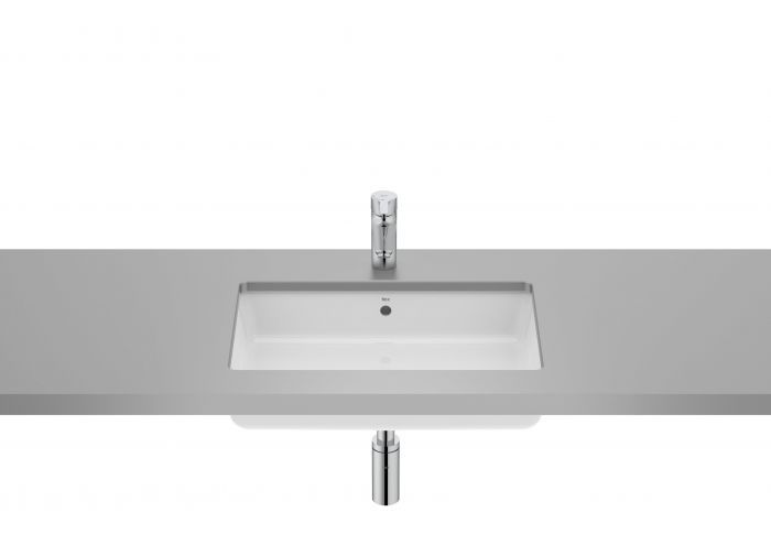 Umywalka ceramiczna ROCA GAP podblatowa prostokątny bez otworu z przelewem 550 x 350 x 160 mm biała bez powłoki | A3270YF000