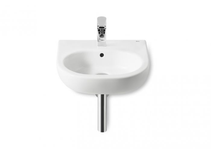 Umywalka ROCA MERIDIAN ścienna z otworem 450 x 420 x 140 mm biała z zestawem montażowym | A327245000
