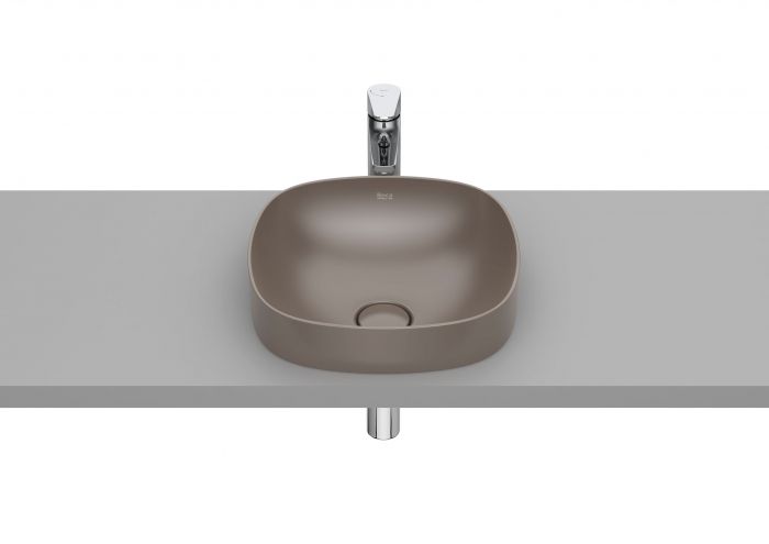 Umywalka FINECERAMIC ROCA INSPIRA SOFT blatowa 370 x 370 x 75 mm cafe | A32750R660