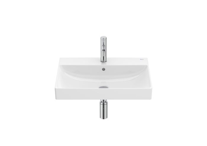 Umywalka Fineceramic® ROCA ONA montaż do ściany meblowa UNIK prostokątny 460 x 160 mm biały połysk | A327686004
