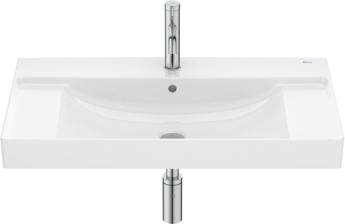 Umywalka ceramiczna ROCA ONA montaż na meblu meblowa UNIK prostokątny z otworem z przelewem 460 x 160 mm biała | A32768H004