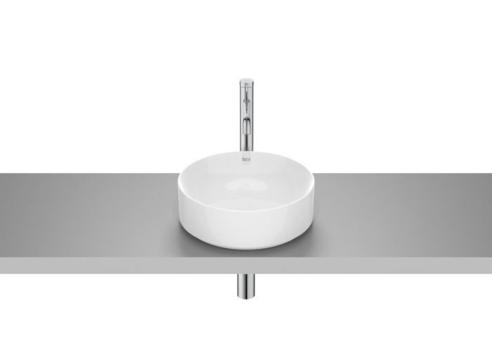 Umywalka ceramiczna FINECERAMIC ROCA ONA nablatowa okrągły bez otworu bez przelewu biała bez powłoki | A32768J000