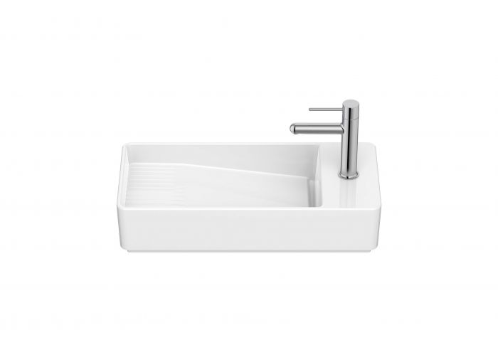 Umywalka ceramiczna ROCA TURA ścienna / meblowa z otworem bez przelewu 550 x 275 x 125 mm biała | A327692000