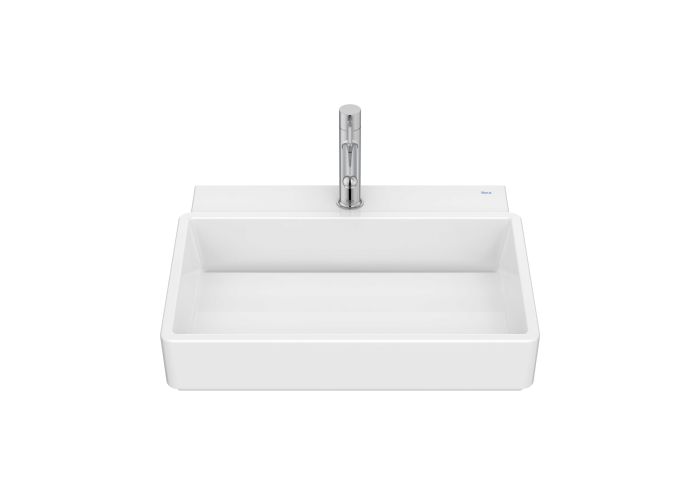 Umywalka ceramiczna ROCA TURA montaż do ściany ścienna/meblowa z otworem biała  | A327693000