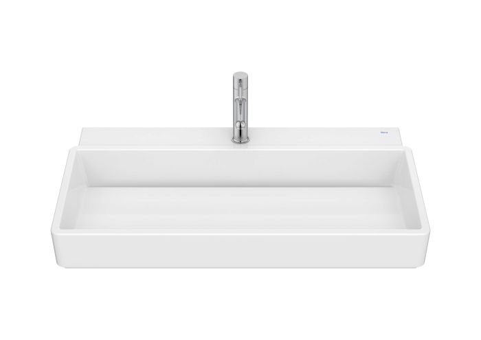 Umywalka ścienna/meblowa materiał wykonania: ceramika sanitarna, ROCA TURA montaż do ściany, 1-otworowa bez przelewu 430 x 800 x 155 mm biała | A327695000