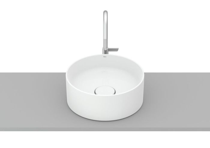 Umywalka Fineceramic® ROCA Terra montaż na blacie nablatowa okrągła 300 x 300 x 120 mm biała | A32787U000