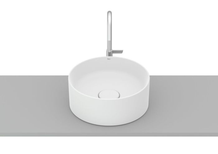 Umywalka Fineceramic® ROCA TERRA nablatowa okrągła 300 x 300 x 120 mm biały mat  | A32787U620