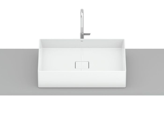 Umywalka FINECERAMIC ROCA TERRA nablatowa prostokątna 510 x 360 x 128 mm biała  | A32787Z000