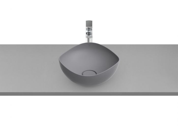 Umywalka FINECERAMIC ROCA OHTAKE nablatowa asymetryczny bez otworu bez przelewu 375 x 375 x 175 mm perłowa | A327A15630