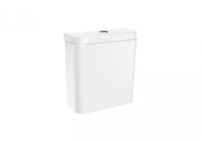 GAP ROUND zbiornik WC ceramiczny dopływ lewej i z prawej strony, zasilany dolne 36.5 x 15 x 39 cm biały 3/4,5 l w zestawie zestaw montażowy