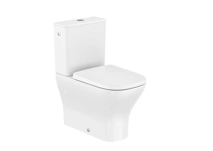 Miska bezkołnierzowa do kompaktu ROCA Rimless® Vortex o/podwójny przyścienna biały | A342V15000