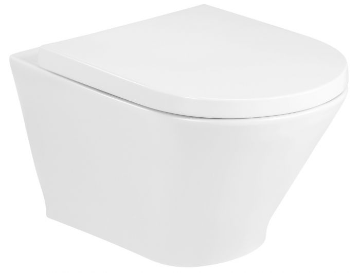 GAP ROUND miska WC podwieszana ROUND Rimless z odpływem poziomym 35 x 54 x 40 cm biała 3/6 l