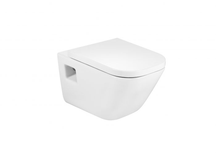 Miska WC montaż do ściany na stelażu z powłoką Supraglaze ROCA GAP podwieszana 35 x 54 cm biała | A346477S00