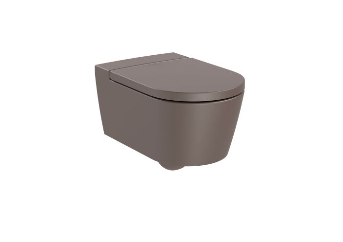 Miska WC wisząca ROCA INSPIRA ROUND Rimless 37 x 56 cm cafe zestaw montażowy w komplecie | A346527660