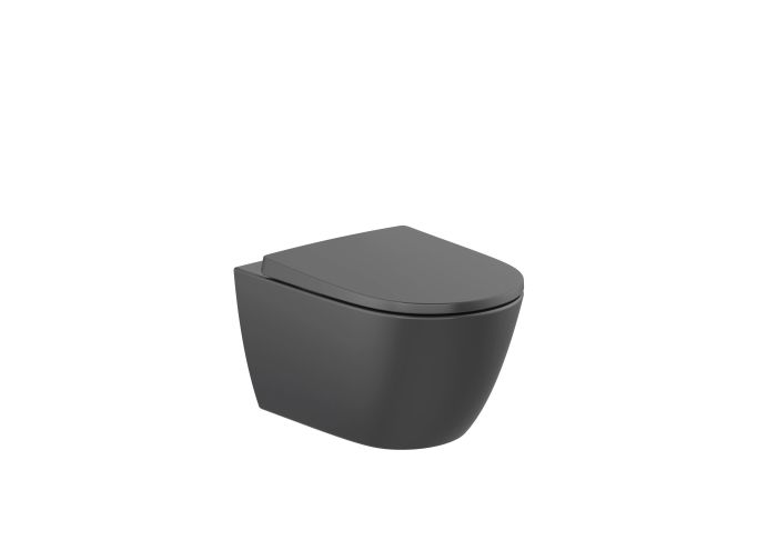 Miska WC podwieszana ROCA ONA wirowa 53 x 36 czarny mat | A34668C080